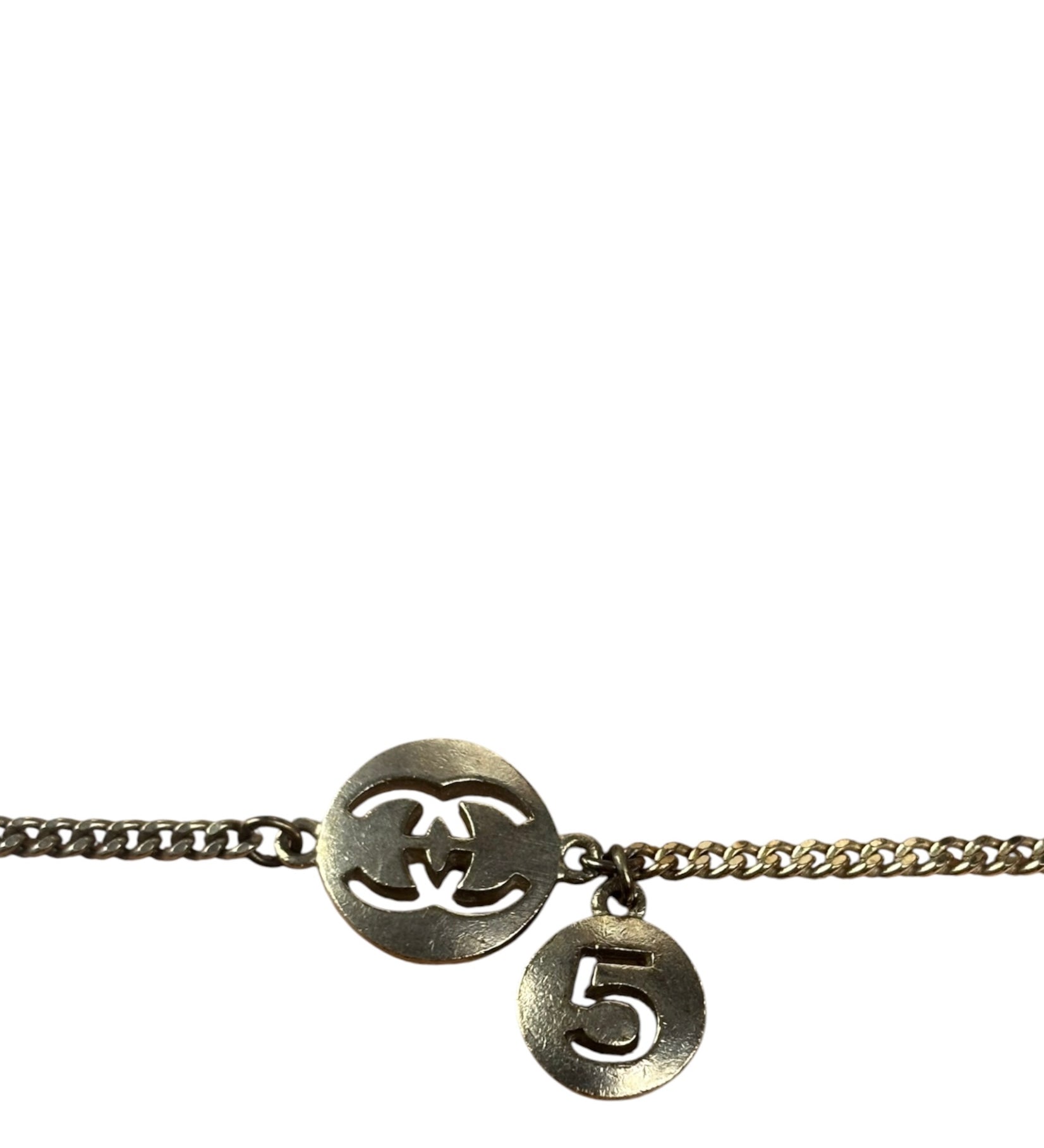 Chanel Vintage Double Medallion Charm Bracelet