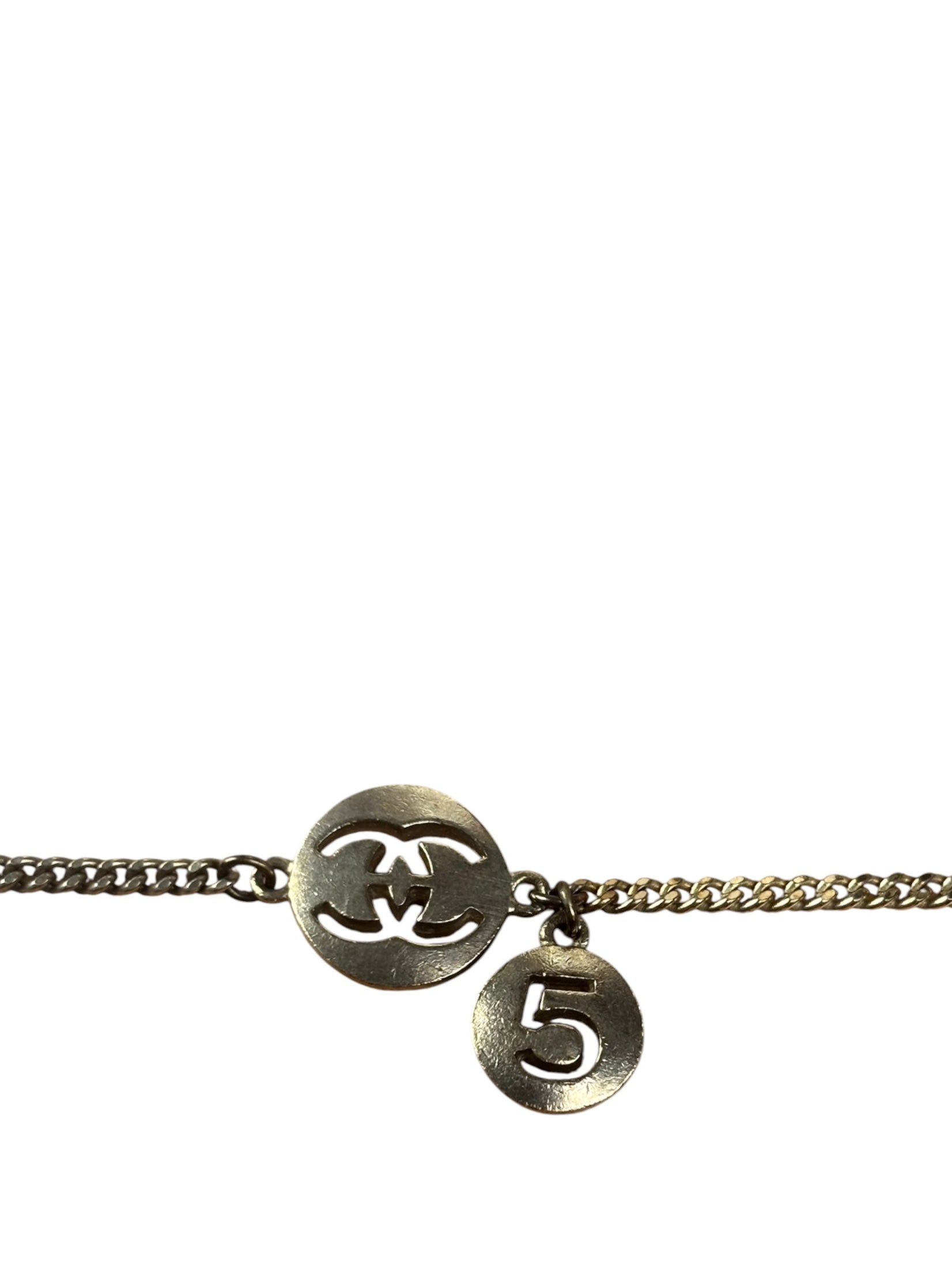 Chanel Vintage Double Medallion Charm Bracelet