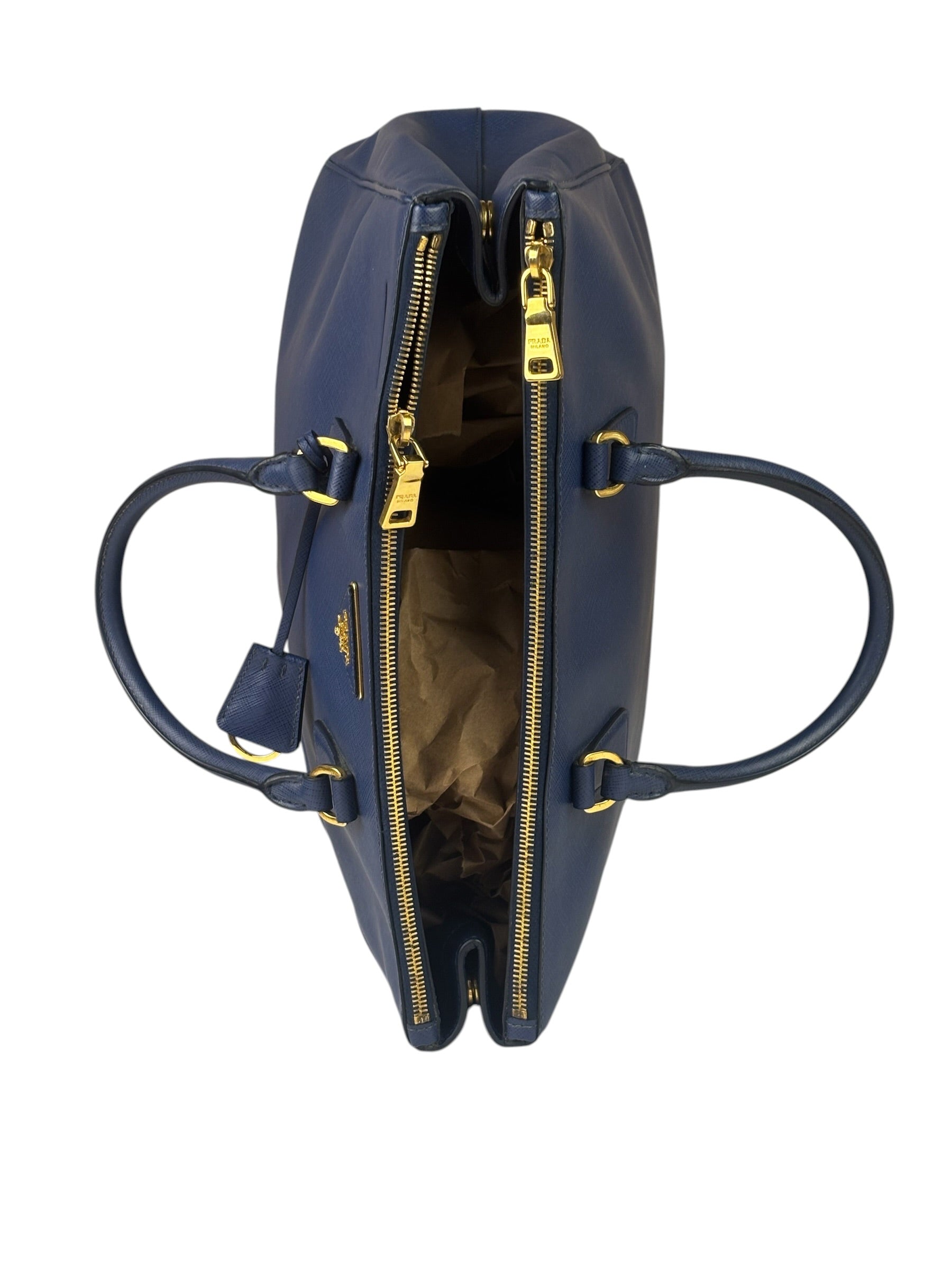 Prada Navy Saffiano Leather Galleria Tote