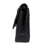 Chanel Black Leather Jumboo Double Flap Shoulder Bag
