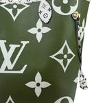 Louis Vuitton Olive Green/Beige Monogram Giant Neverfull MM