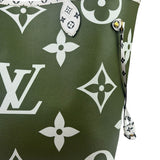 Louis Vuitton Olive Green/Beige Monogram Giant Neverfull MM