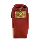 Chanel Red Quilted Leather Rock The Corner Minaudiere Shoulder Bag 2018