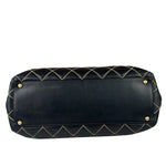 Chanel Black Leather Wild Stitch Surpique Tote 2005