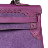 Hermes Kelly 35 Purple Ghillies Swift Togo Leather Handbag 2015