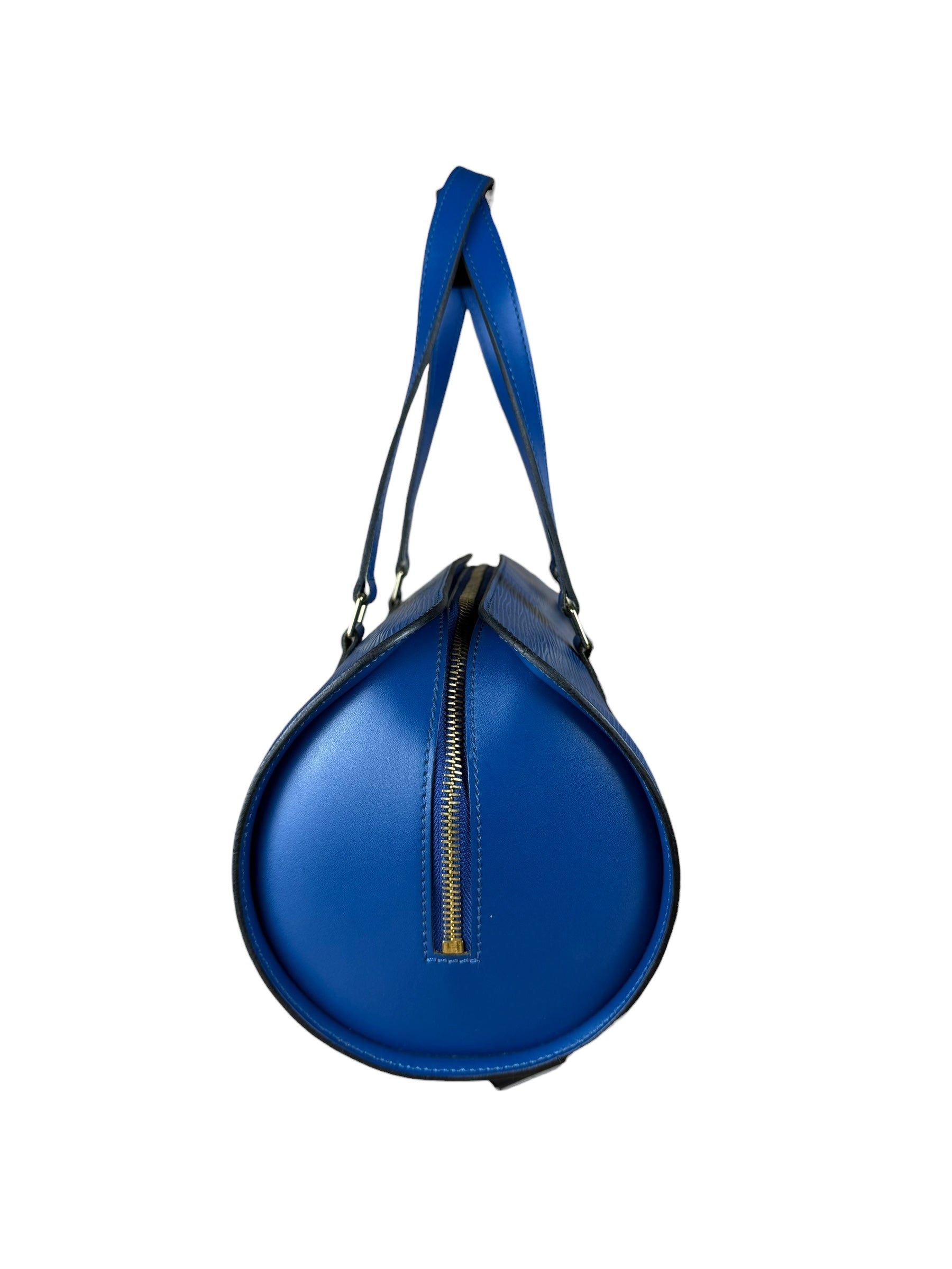 Louis Vuitton Blue Epi Soufflot Handbag