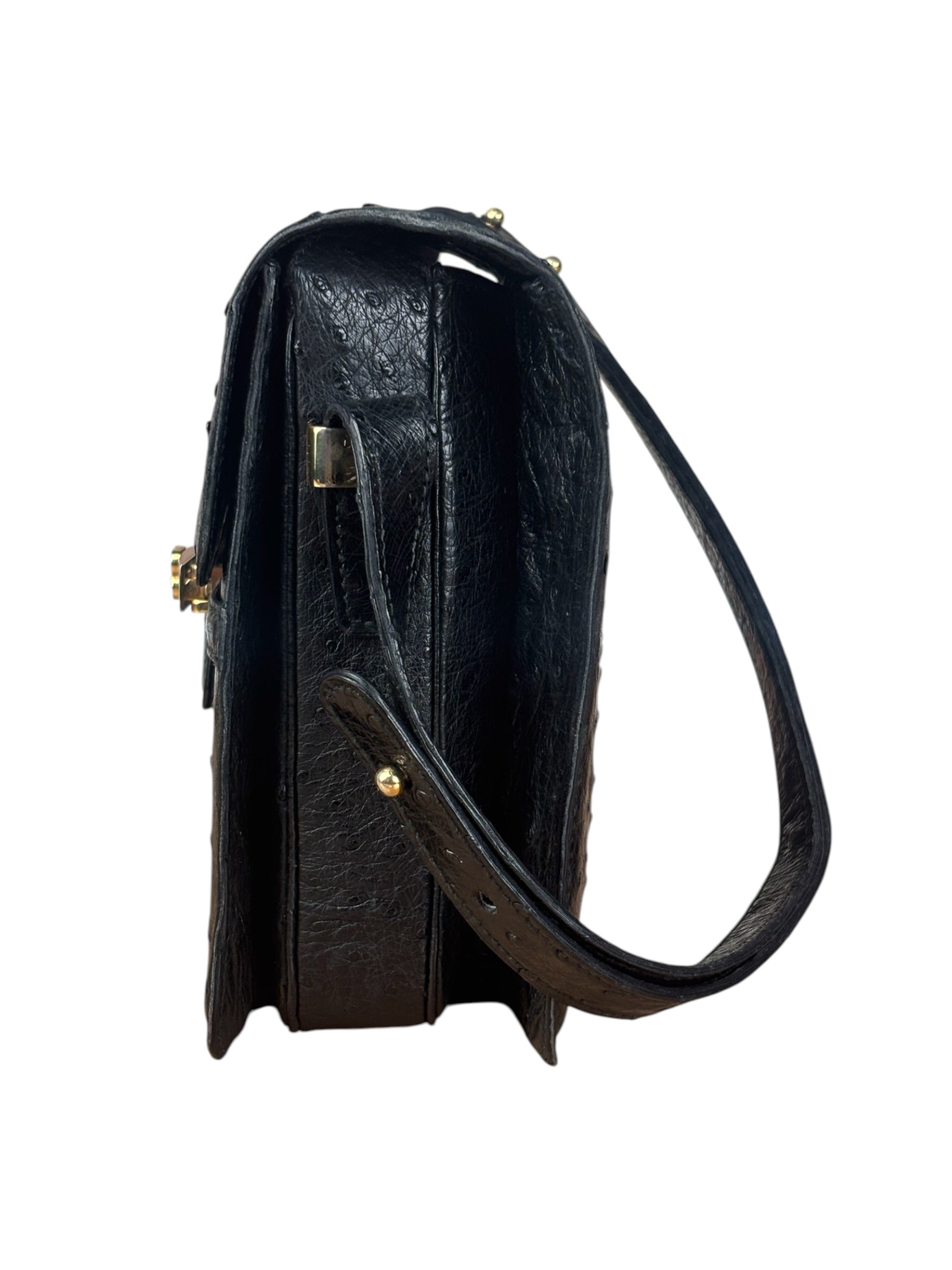 Balenciaga Vintage Black Leather Shoulder Bag