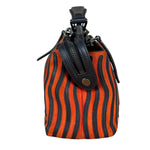 Fendi DotCom Click Striped Hypnotic Suede 2 Way