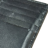 Yves Saint Laurent Black Leather Card Holder Wallet