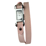 Dior D104 Pink Leather Double Strap Watch