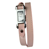 Dior D104 Pink Leather Double Strap Watch