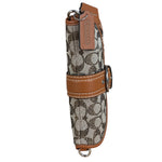 Coach Leather Trim Crystal Signature Jacquard Soho Pochette