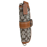 Coach Leather Trim Crystal Signature Jacquard Soho Pochette