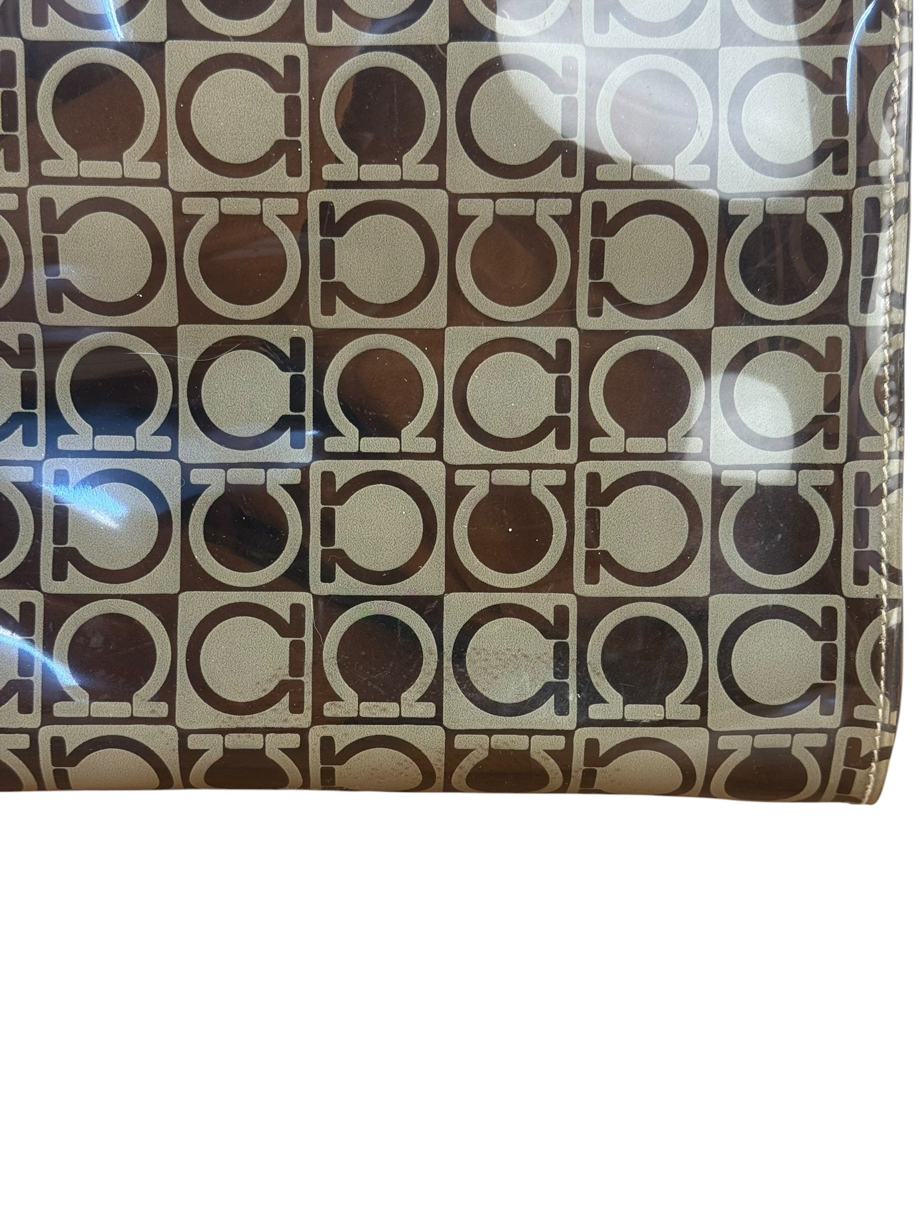 Salvatore Ferragamo Gancini Vinyl Tote/Hand Bag