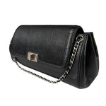 Chanel Black Leather Mademoiselle Accordion Flap Bag 2000