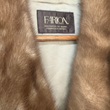 Farlon Vintage Brown Chevron Mink Fur Coat