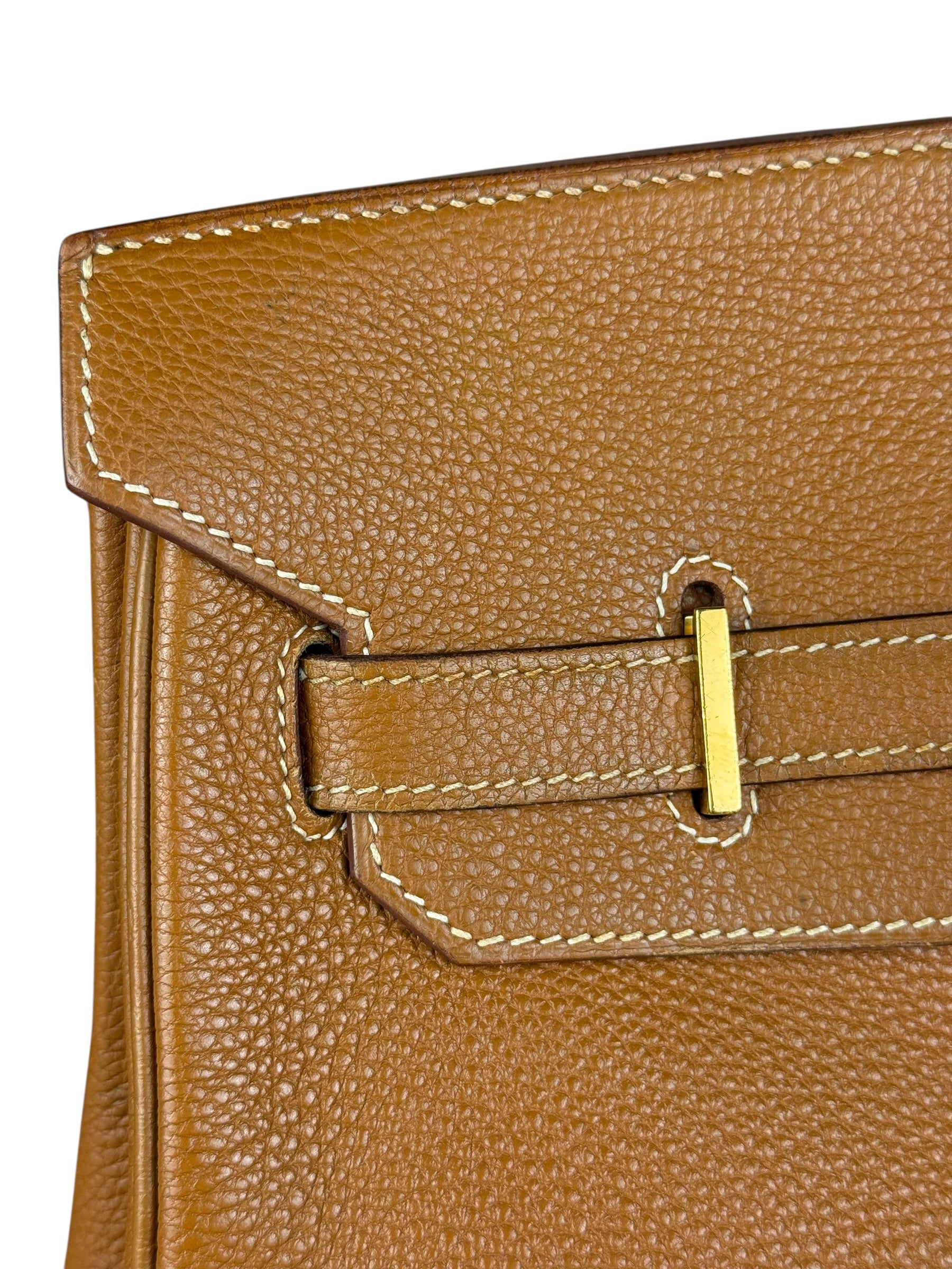 Hermes Birkin 35 Gold Brown Togo Leather Handbag 2001