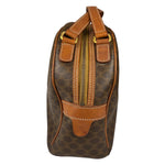 Celine Brown Leather Macadam Dome Handbag