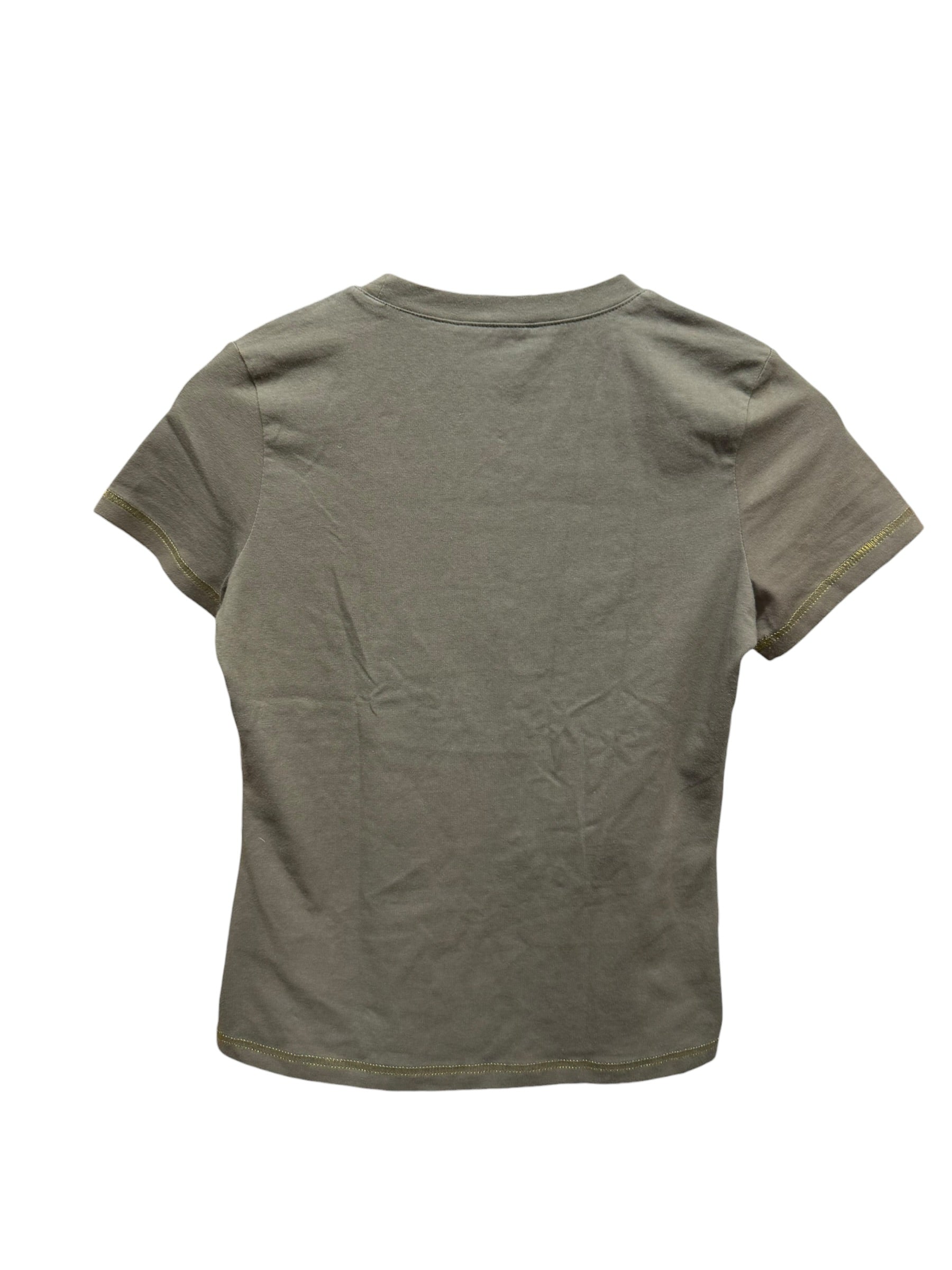 Christian Dior Green Short-Sleeve Diamonds/Pearls Studded T-Shirt