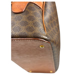 Celine Brown Leather Macadam Dome Handbag