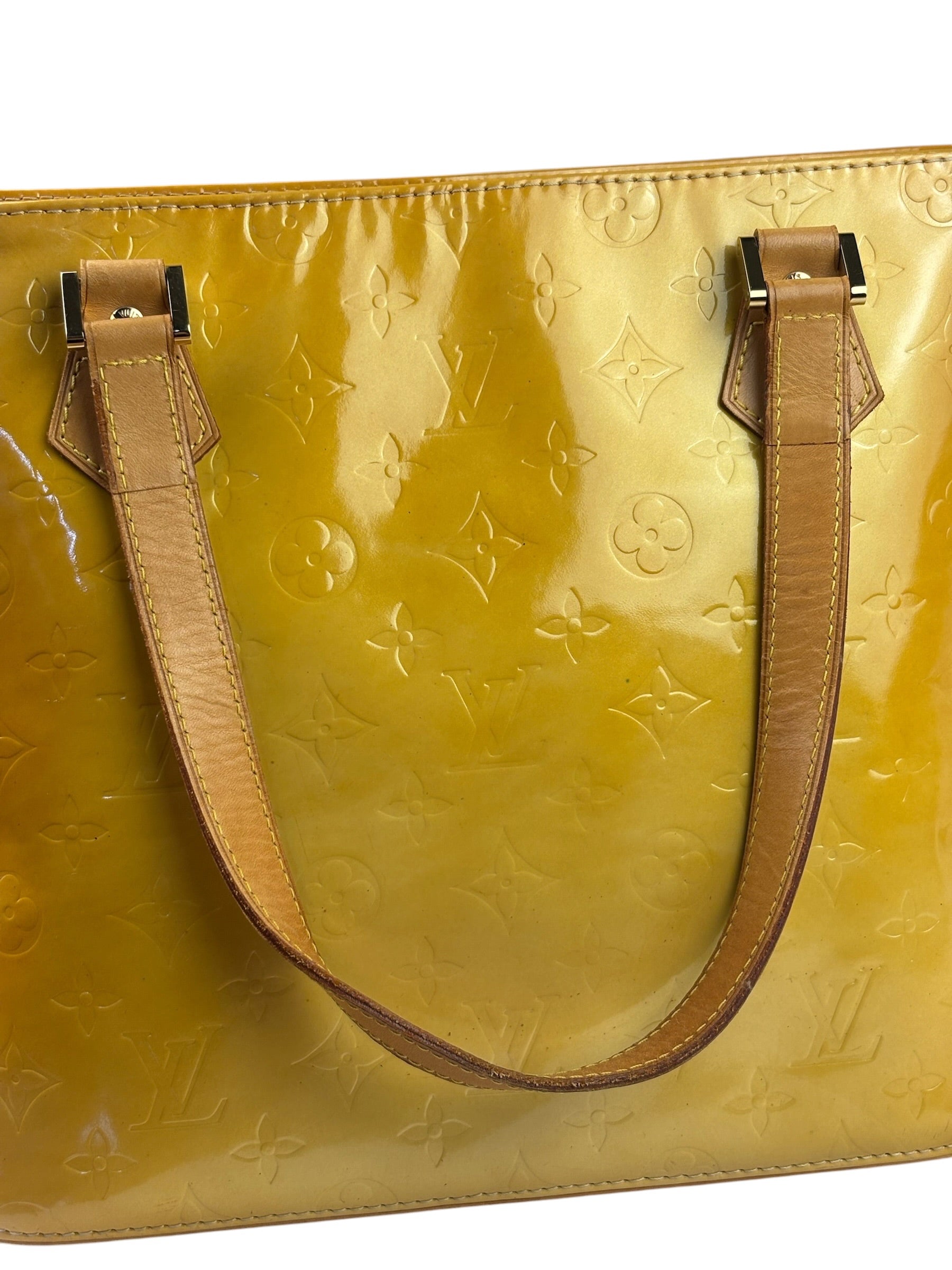 Louis Vuitton Yellow Vernis Houston Tote MM