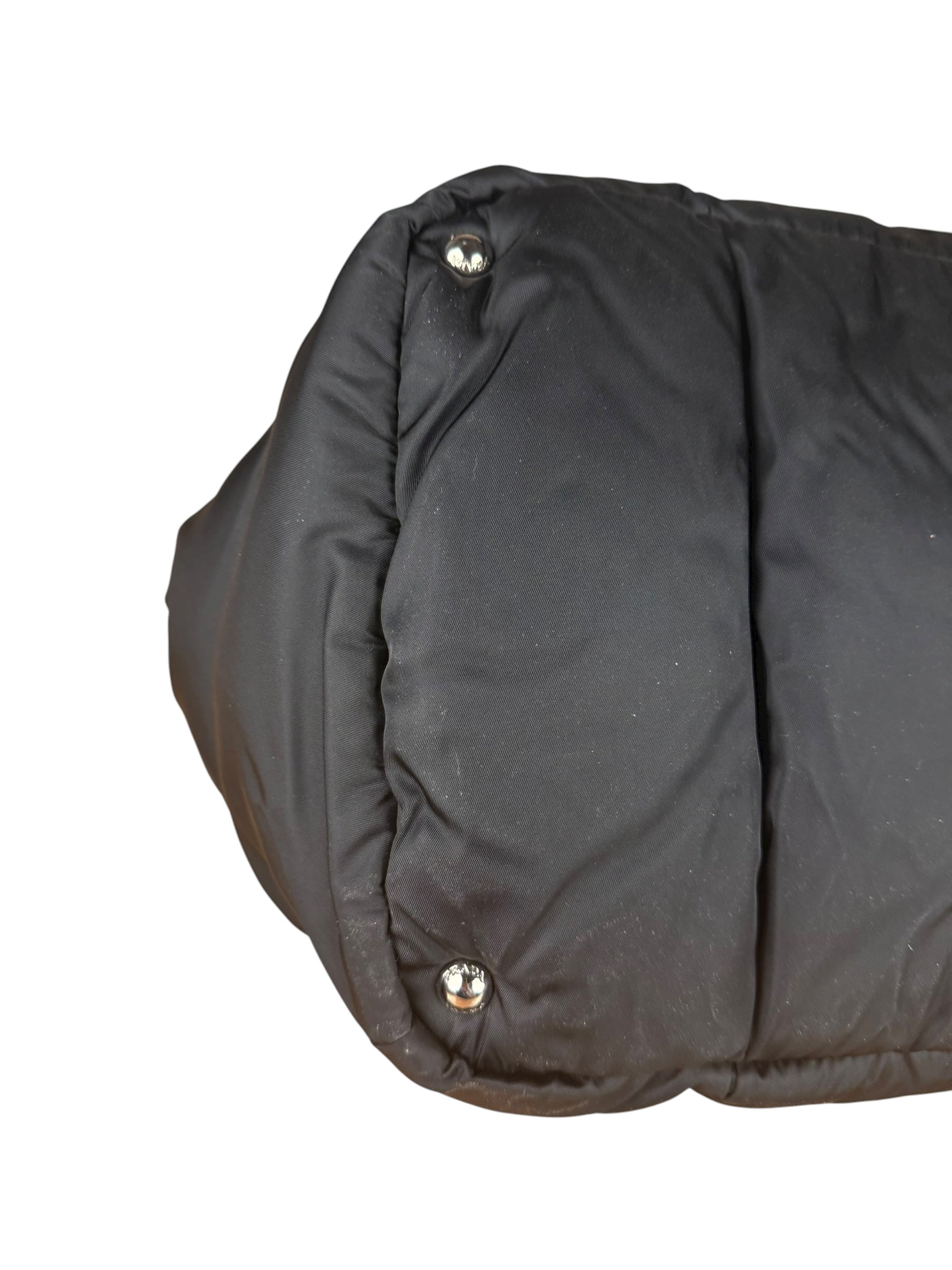 Prada Black Quilt Bomber Duffle Bag