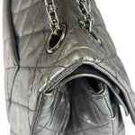 Chanel Metallic Silver Quilted Leather 2.55 Reissue Double Flap Bag 2008