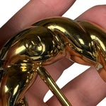 Gucci Black Leather Gold Buckle Belt