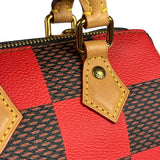Louis Vuitton Red Pop Damier Nano Speedy Bandouliere Two-Way Bag