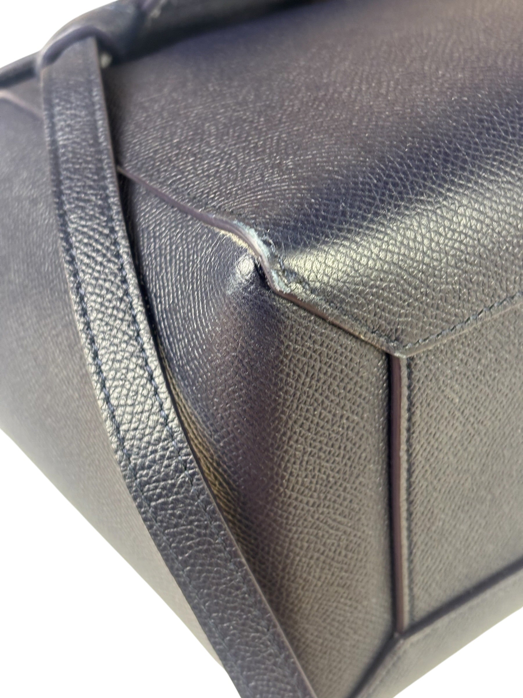 Celine Navy Grained Calfskin Belt Two-Way Bag