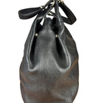 Gucci Black Leather Horsebit Flap Shoulder Bag