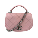 Chanel Pink Stitch Quilt Ring My Bag 2Way Flap 2017