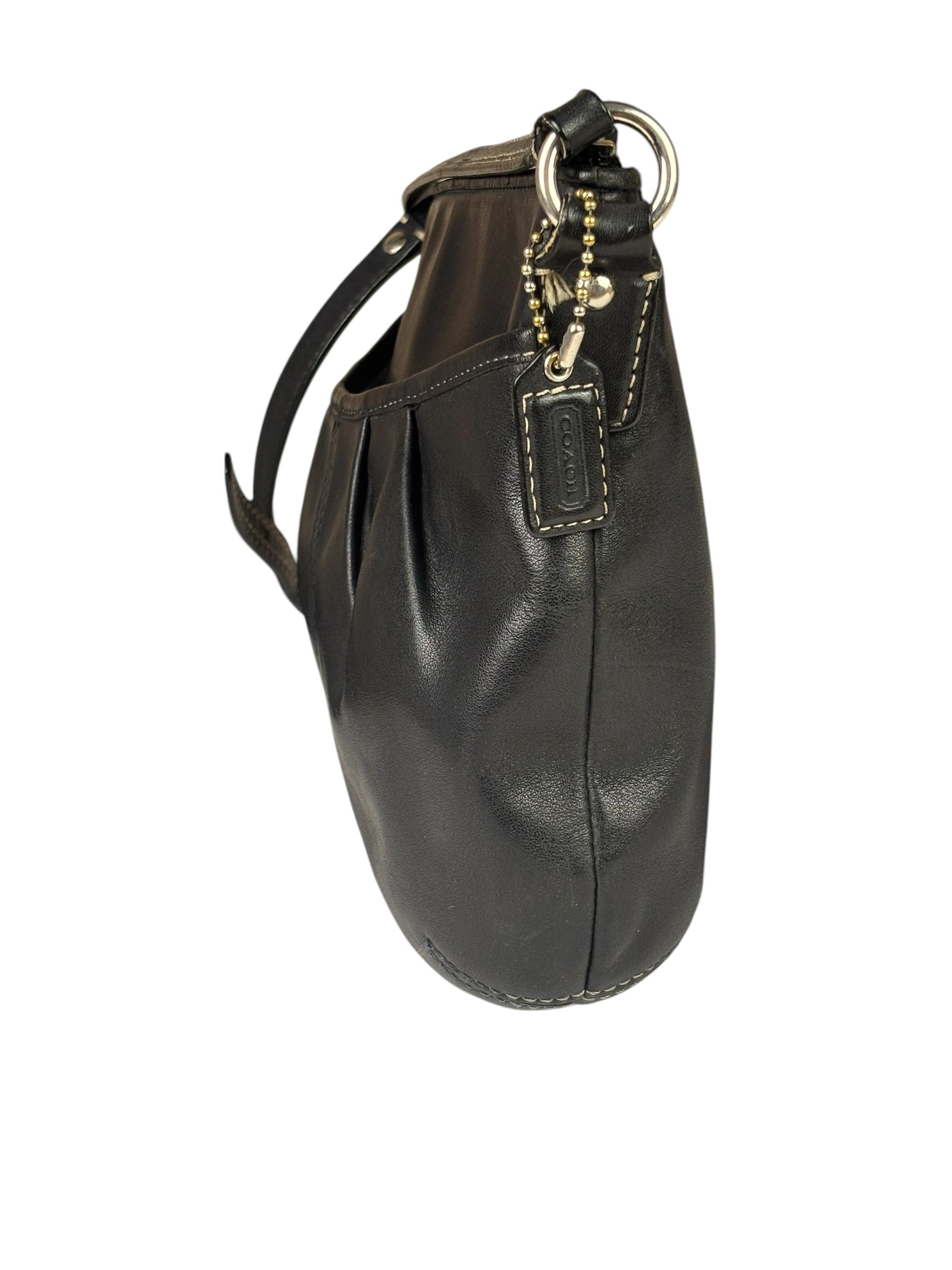 Coach Black Leather Soho Pleated Crossbody Bag