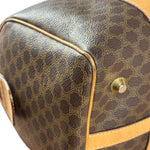 Celine Vintage Brown Coated Macadam Boston Handbag