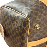 Celine Vintage Brown Coated Macadam Boston Handbag