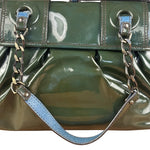 Fendi Vintage Green Patent Leather B Handbag