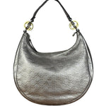 Gucci Vintage GG Metallic Leather Hobo Shoulder Bag