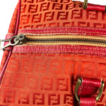 Fendi FF Vintage Boston Bag Red