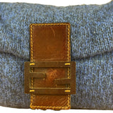 Fendi Vintage Blue Cashmere Baguette