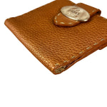 Fendi Bronze Bi-Fold Pebbled Leather Wallet
