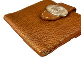 Fendi Bronze Bi-Fold Pebbled Leather Wallet
