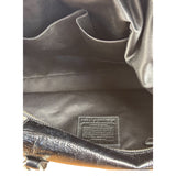 Coach Vintage Trim Leather Hand Drawn Scarf Print Satchel Two-Way Bag