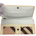 Burberry Cream Nova Check Penrose Continental Long Wallet