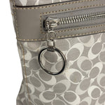 Coach Grey Patent Leather Signature Crossbody