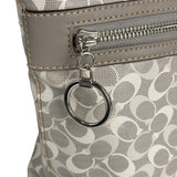 Coach Grey Patent Leather Signature Crossbody
