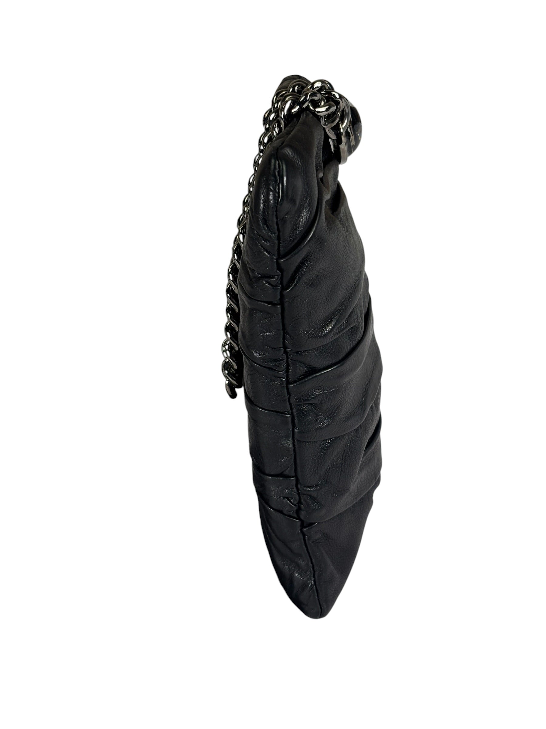 Gucci Black Leather Galaxy Wristlet Clutch