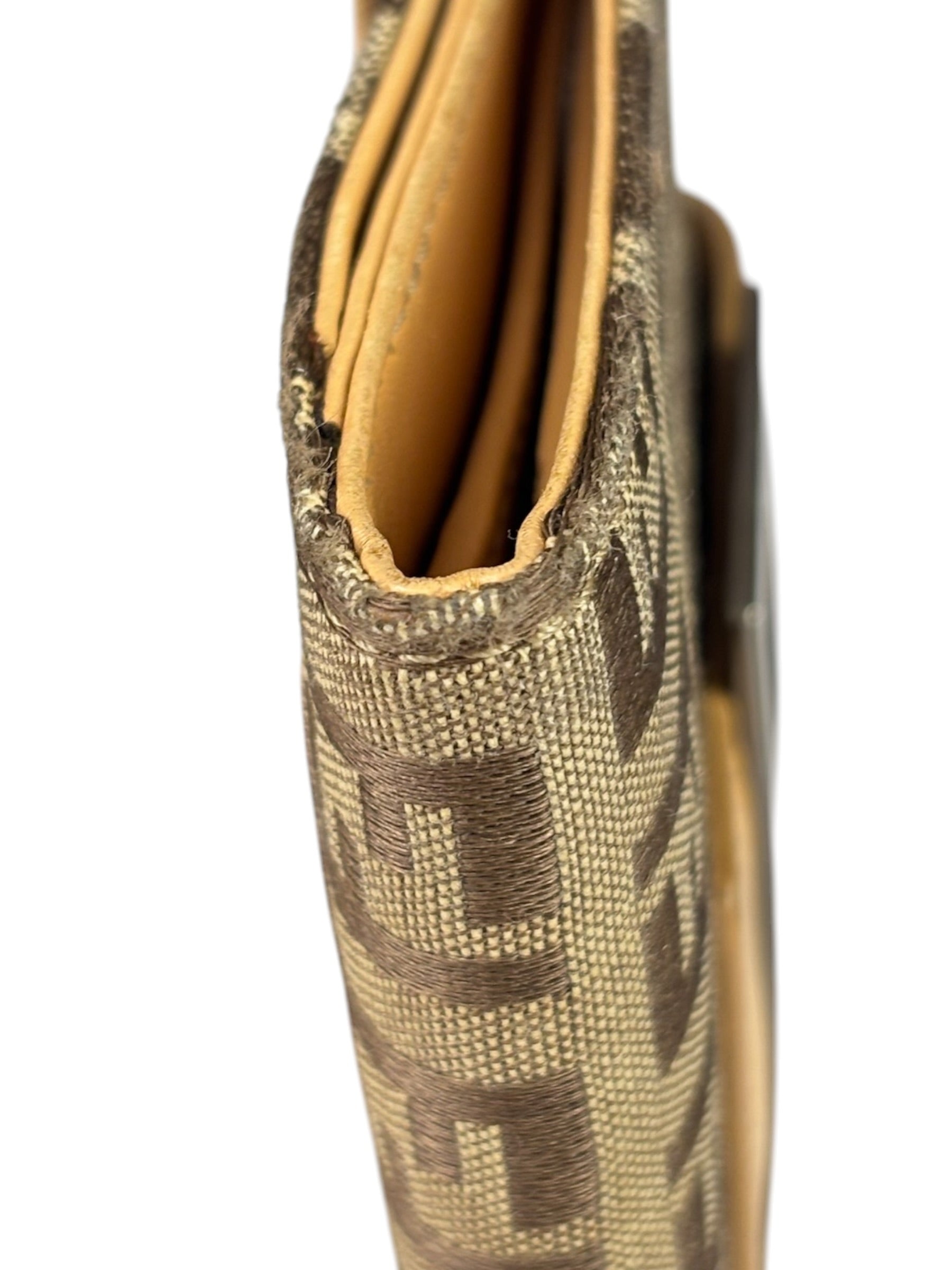 Fendi Beige Zucca Bi-Fold Wallet