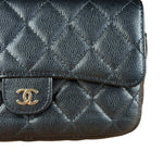 Chanel Black Quilted Flap Phone Chain Handbag