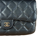 Chanel Black Quilted Flap Phone Chain Handbag