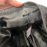 Vintage Leather Striped Long Coat